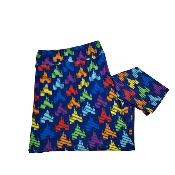 Disney Womens 3X Rainbow Castle Soft Leggings - Picture 4 of 5